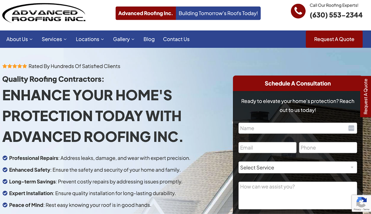 How Strategic Keywords Boosted Advanced Roofing’s Performance