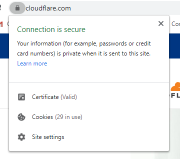 CloudFlare Connection Secure