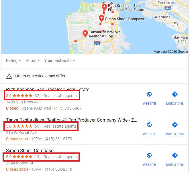 Google My Business Review Star Schema